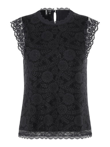 Colline Lace Applique Top (Black)