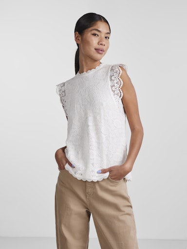 Colline Lace Applique Top (Cloud Dancer)