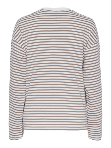 Polly Striped Cotton Blend Oversized Top