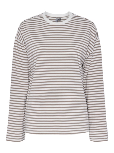 Polly Striped Cotton Blend Oversized Top