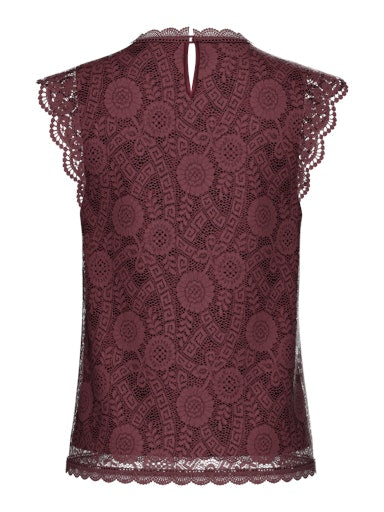 Colline Lace Applique Top (Tawny Port)