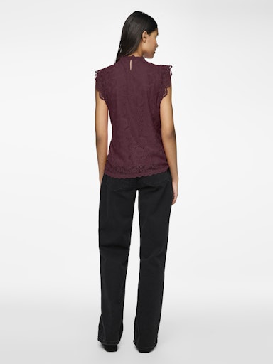 Colline Lace Applique Top (Tawny Port)