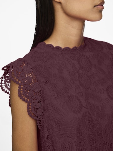Colline Lace Applique Top (Tawny Port)