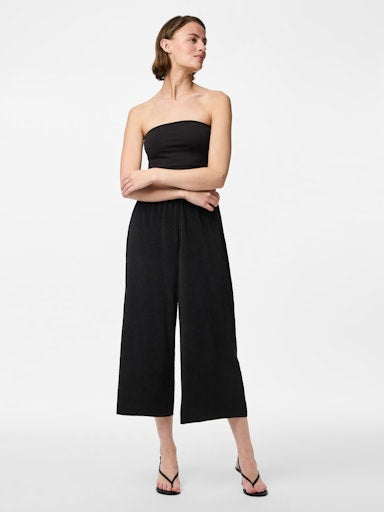 Flora Pleated Culotte (Black)