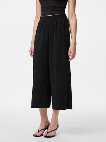 Flora Pleated Culotte (Black)