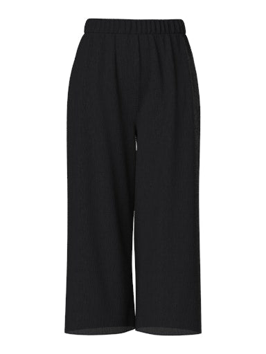 Flora Pleated Culotte (Black)