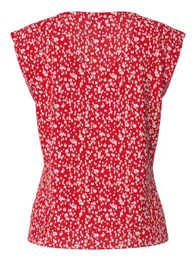 Flora Pleated Top (Lollipop Red)