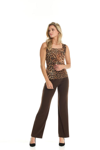 Laurel Wide Leg Pant (Brown)