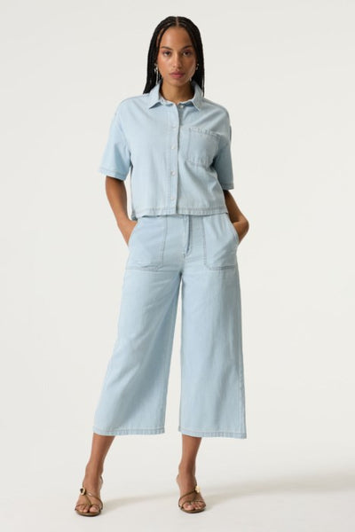 Irena Lightweight Denim Wide Leg Pant