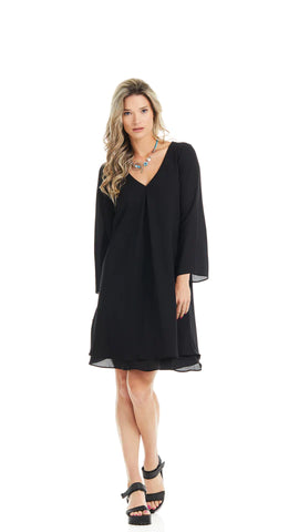 Mary Chiffon Dress (Black)