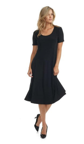 Nora Scoop Dress (Black)