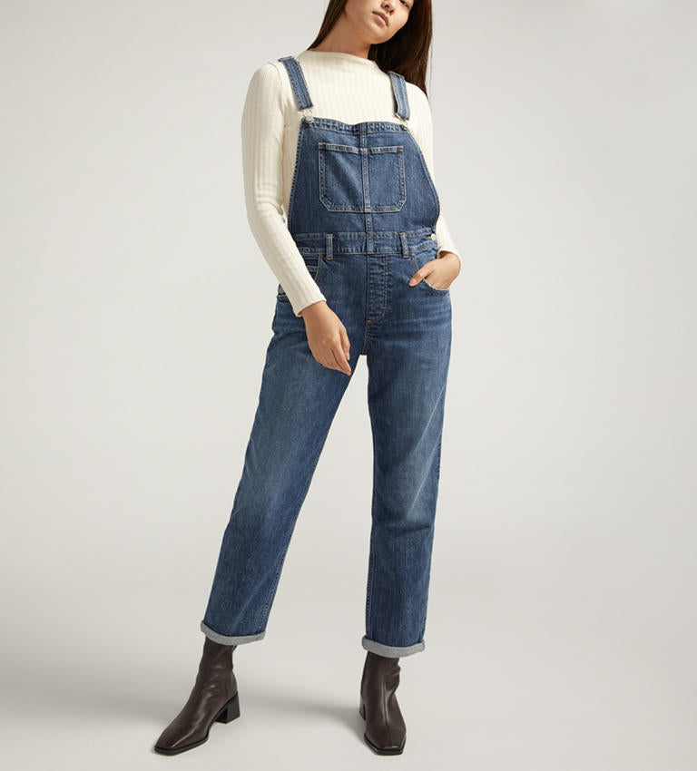 Silver Jeans Baggy Denim Overalls