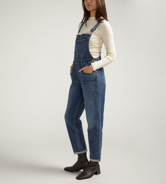 Silver Jeans Baggy Denim Overalls
