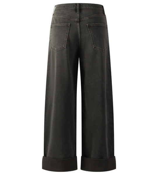 Be Easy Wide Leg Crop Jean (Onyx)