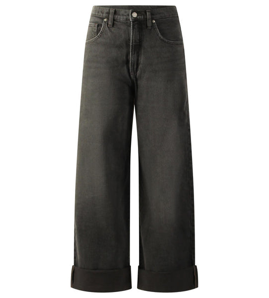 Be Easy Wide Leg Crop Jean (Onyx)
