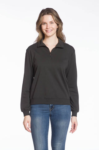 Rosie 1/4 Zip Sweater (Black)