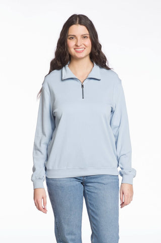 Rosie 1/4 Zip Sweater (Sky Blue)