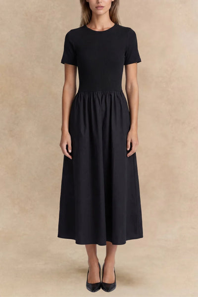 Sarah Midi Dress (Black)