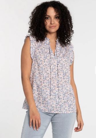 Elisa Patterned Frill Tank