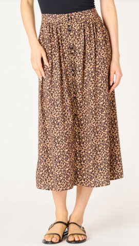 Monica Leopard Maxi Skirt