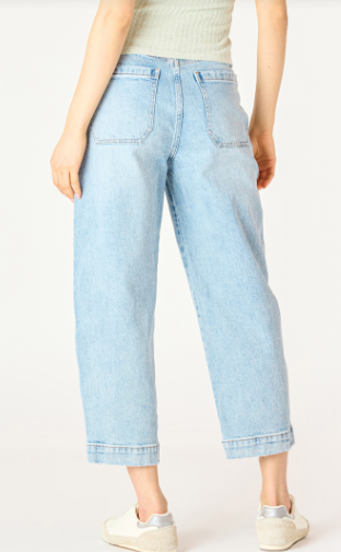 Zoe High Rise Straight Ankle Jean (Mid Blue Wash)
