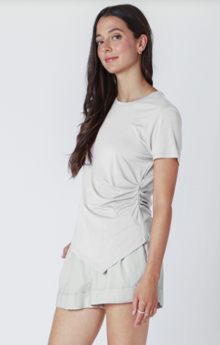Sydney Angled Hem Top (White) - 25% OFF AT CHECKOUT - FINAL SALE
