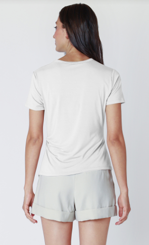 Sydney Angled Hem Top (White) - 25% OFF AT CHECKOUT - FINAL SALE