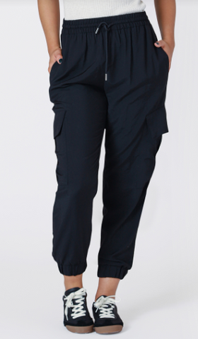 Hallie Cargo Jogger (Black) - 25% OFF AT CHECKOUT - FINAL SALE