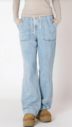 PLUS Madison Wide Leg Denim Pant (Blue)