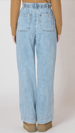PLUS Madison Wide Leg Denim Pant (Blue)