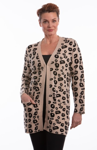 Mindy Leopard Cardigan