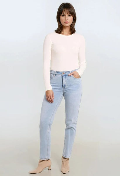 Georgia Straight Leg Denim Jean (Bleached)