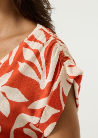 Carmen  Printed Top (Paprika)