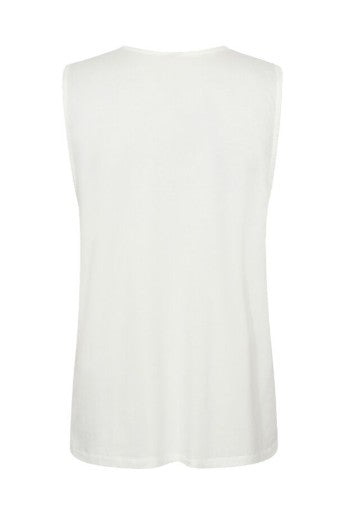 Marica Lace Shoulder Tank (Off White)