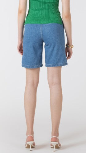 Daphne Bermuda Denim Short (Mid Blue)