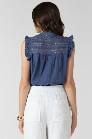 Nixie Lace Insert Tank (Blue)