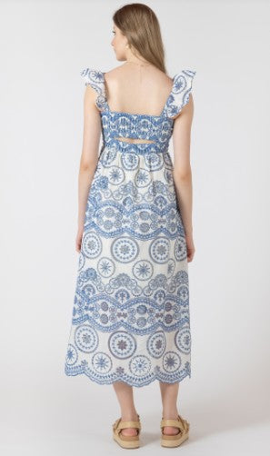 Harper Eyelet Dress (Blue)