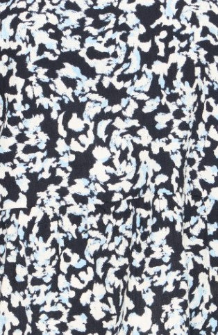 Lifana Button Down Dress (Blue Pattern)