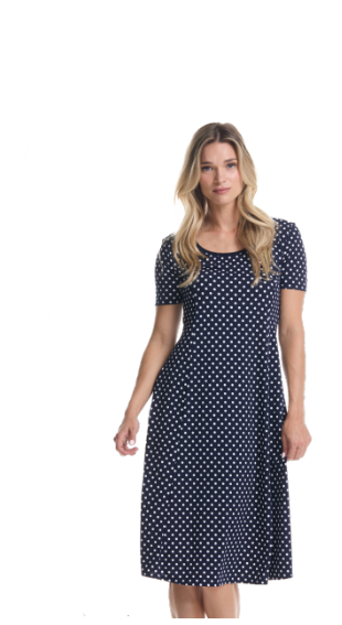 Nora Scoop Dress (Polka Dot)