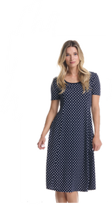 Nora Scoop Dress (Polka Dot)