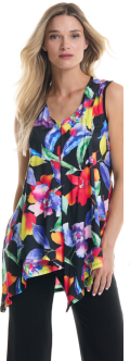 Lucy Asymmetrical Tunic Tank (Floral) - 25% OFF AT CHECKOUT - FINAL SALE