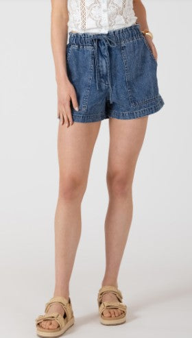 Naomi Denim Shorts (Dark Blue)
