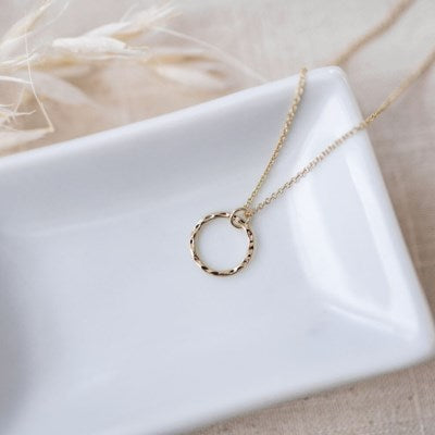 Simple Circle Necklace - 2 Colour Options