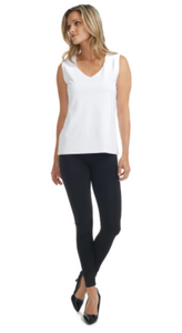 Lira V- Neck Tank (White)