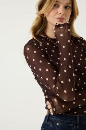 Grace Mesh Top (Polka Dot)