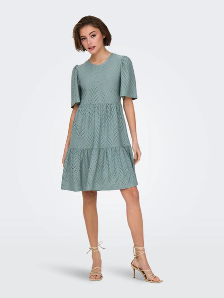 Carla Tiered Dress (Chinois Green)