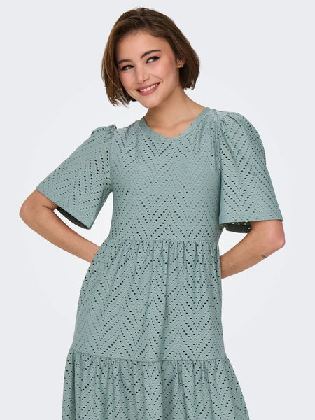 Carla Tiered Dress (Chinois Green)