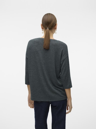 Brianna Melange 3/4 Sleeve Top (Balsam Green)