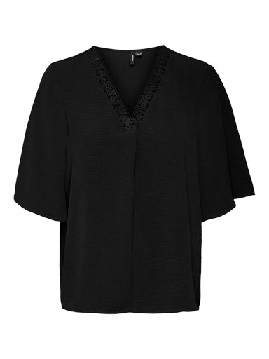 Alva Crepe Blouse (Black)
