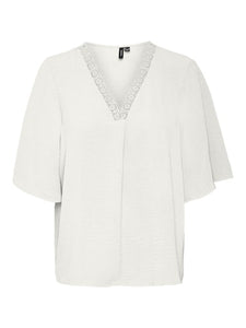 Alva Crepe Blouse (Snow White)